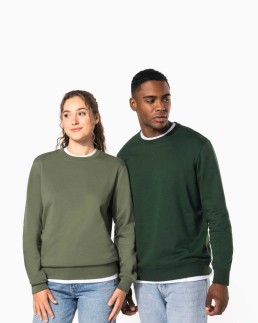 Sweat-shirt recyclé col rond unisexe