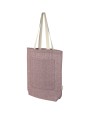 Tote bags 4DO Pheebs draagtas 9 l met voorvak van 150 g/m² gerecycled katoen voor bedrukking &amp; borduring
