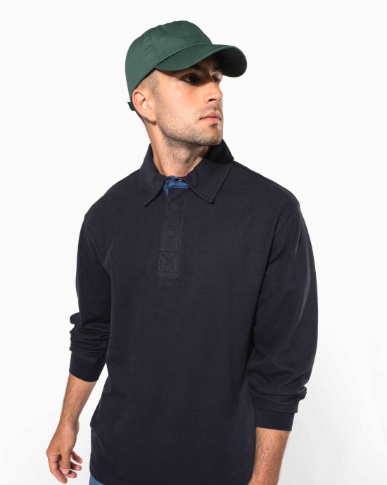 Polos personnalisable Kariban French rib > polo côtelé manches longues