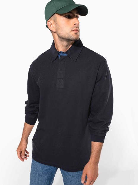 Polos à personnaliser KARIBAN French rib > polo côtelé manches longues 