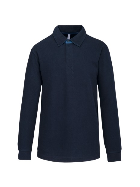 KARIBAN French rib > polo côtelé manches longues /api/colors/1a473de5-e6bd-421f-989b-61a3f81c57bd personnalisable