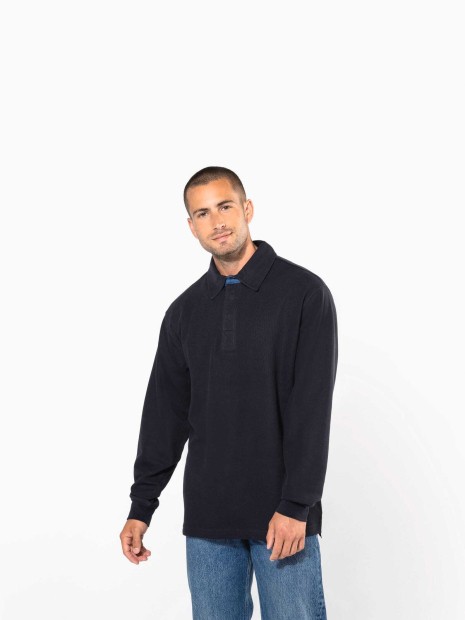 Polos à personnaliser KARIBAN French rib > polo côtelé manches longues 