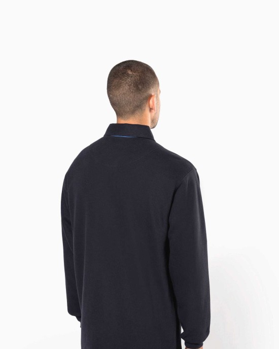 Polos personnalisable Kariban French rib > polo côtelé manches longues