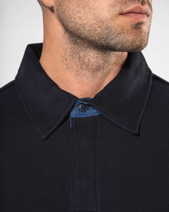 Polos personnalisable KARIBAN French rib > polo côtelé manches longues