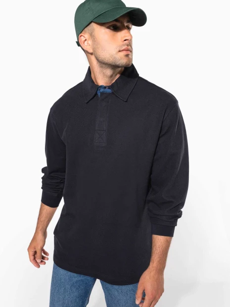 Polos à personnaliser KARIBAN French rib > polo côtelé manches longues 