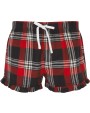 Bermuda's & Shorts SKINNIFIT Women's Tartan Frill Lounge Shorts voor bedrukking &amp; borduring