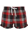 Bermuda's & Shorts SKINNIFIT Women's Tartan Frill Lounge Shorts voor bedrukking &amp; borduring