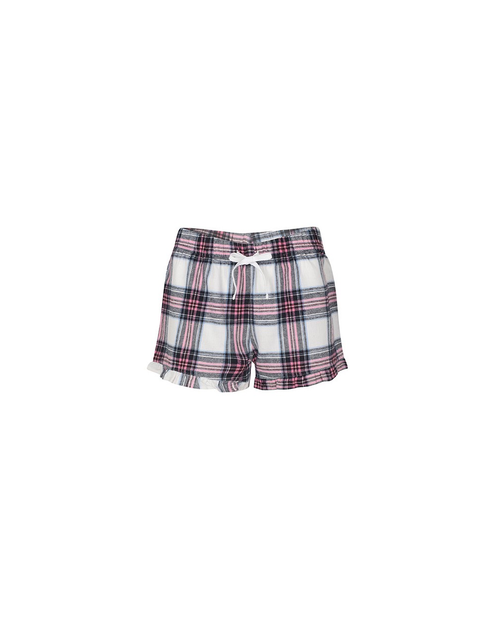 Bermuda's & Shorts SKINNIFIT Women's Tartan Frill Lounge Shorts voor bedrukking &amp; borduring