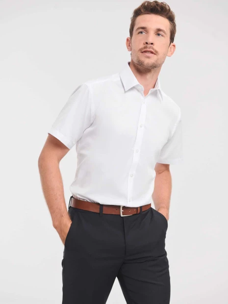 Chemises à personnaliser RUSSELL Chemise homme manche courtes à chevrons 
