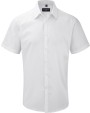 RUSSELL Men's Short Sleeve Herringbone Shirt Hemden personalisierbar