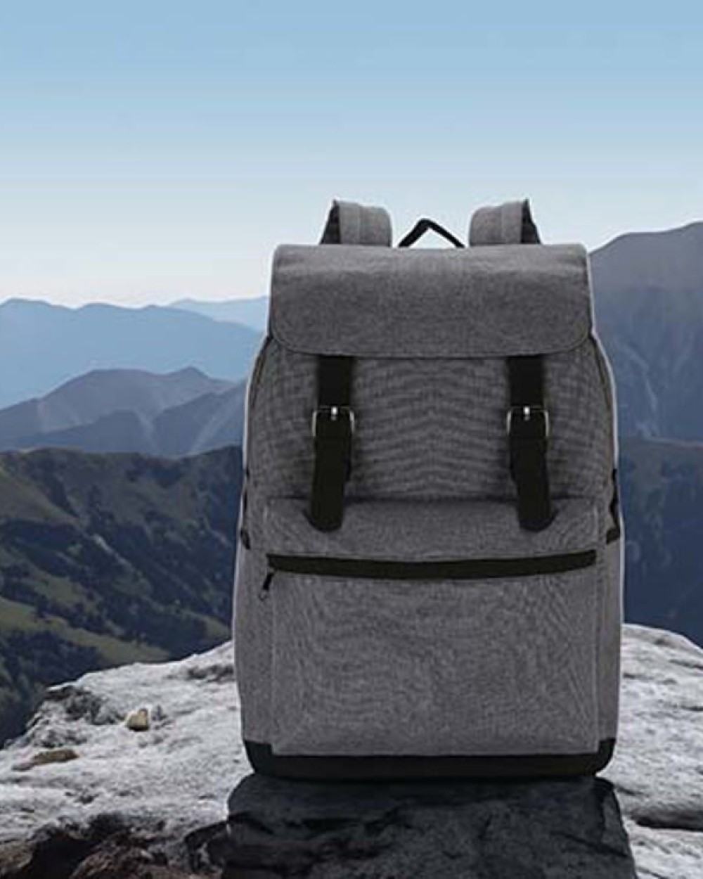 4DO Laptop Rucksack mit magnetischen Schnallenverschlüssen Taschen personalisierbar