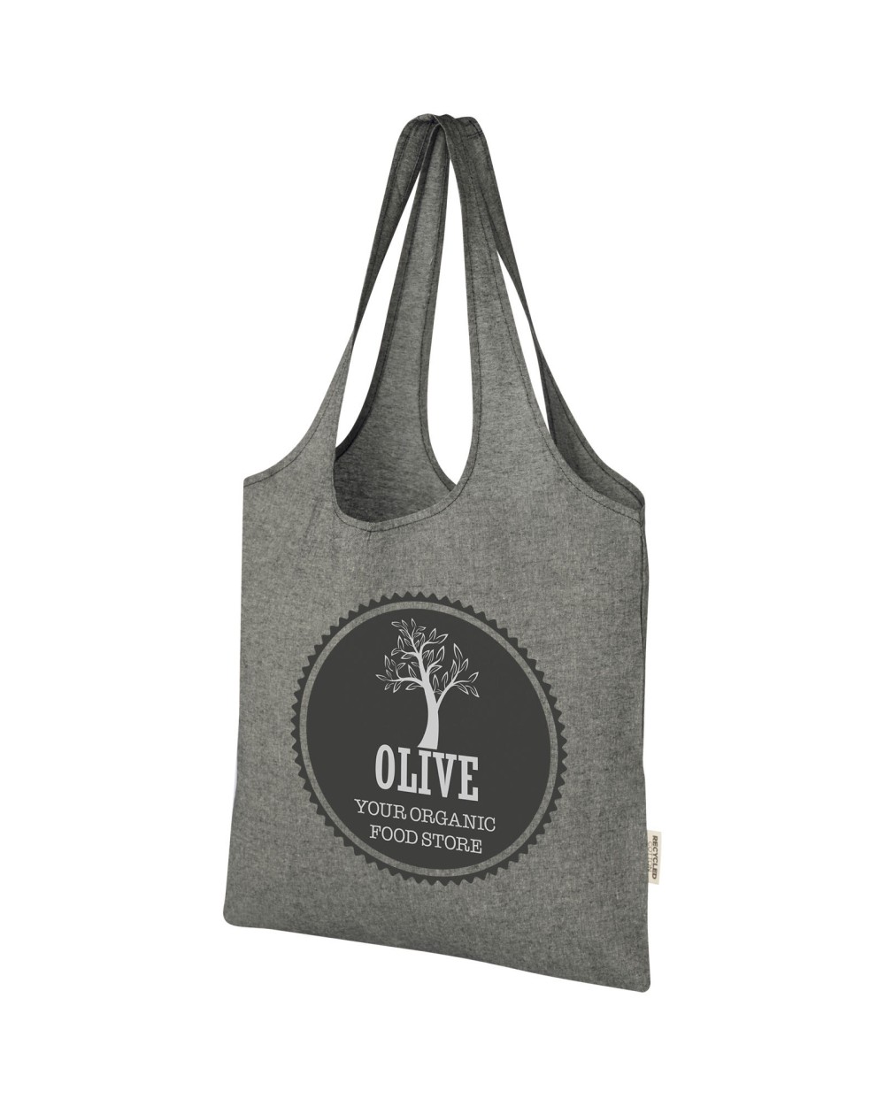 Tote bags 4DO Pheebs trendy draagtas 7 l van 150 g/m² gerecycled katoen voor bedrukking &amp; borduring