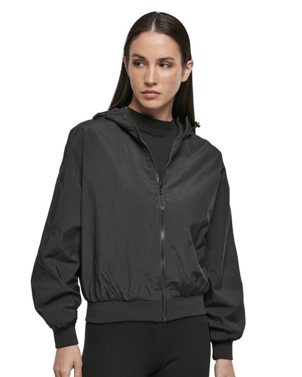 BUILD YOUR BRAND Ladies´ Crinkle Batwing Jacket Jacken personalisierbar