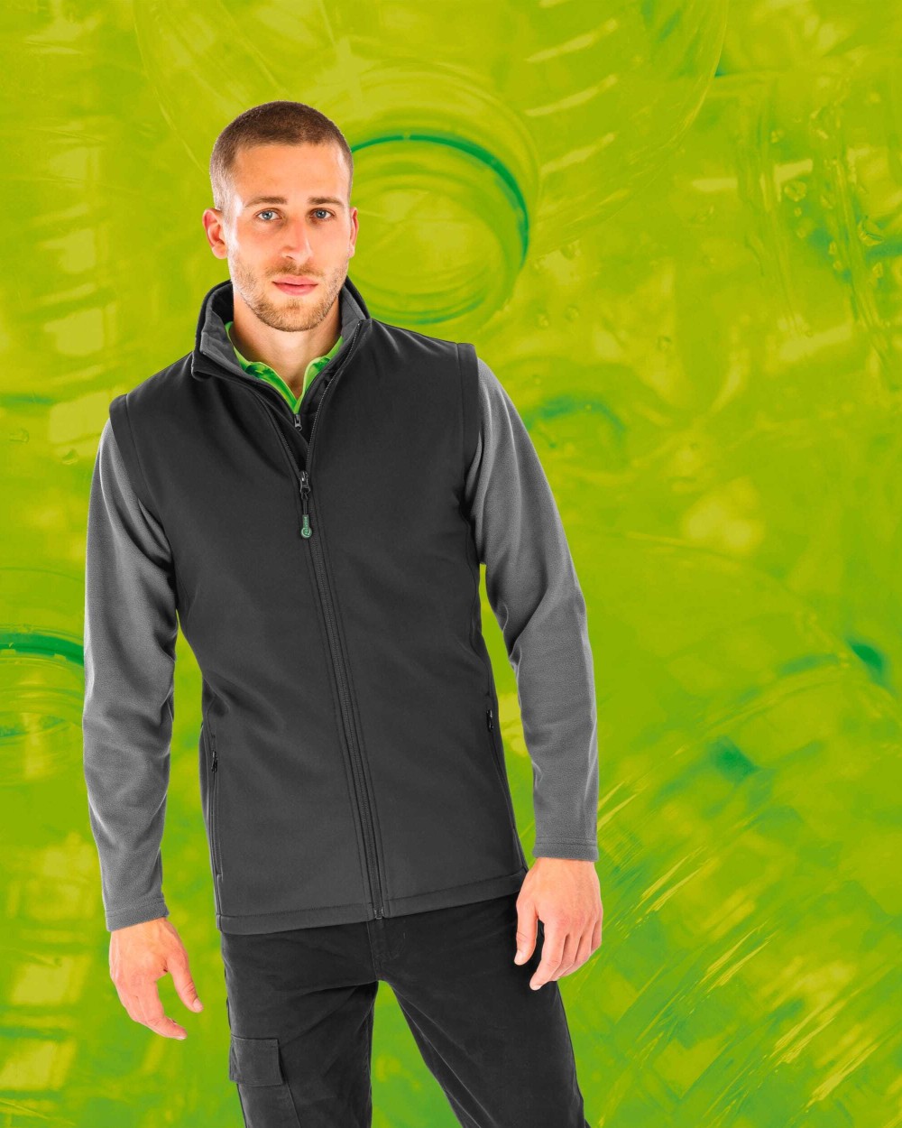 RESULT Recycelter Softshell-Bodywarmer für Herren Softshells personalisierbar