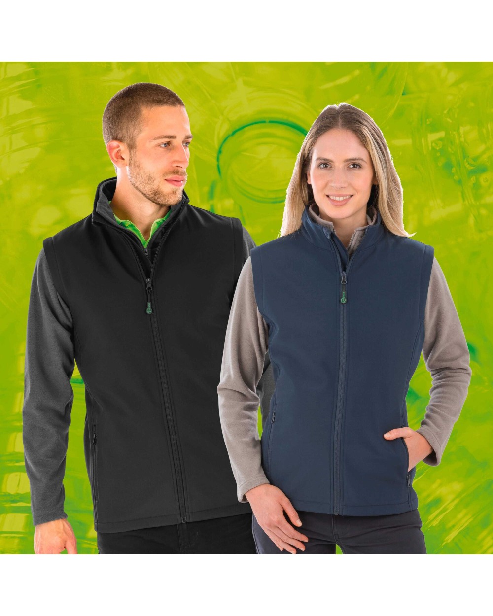 Softshells RESULT Gerecycleerde heren softshell-bodywarmer voor bedrukking &amp; borduring