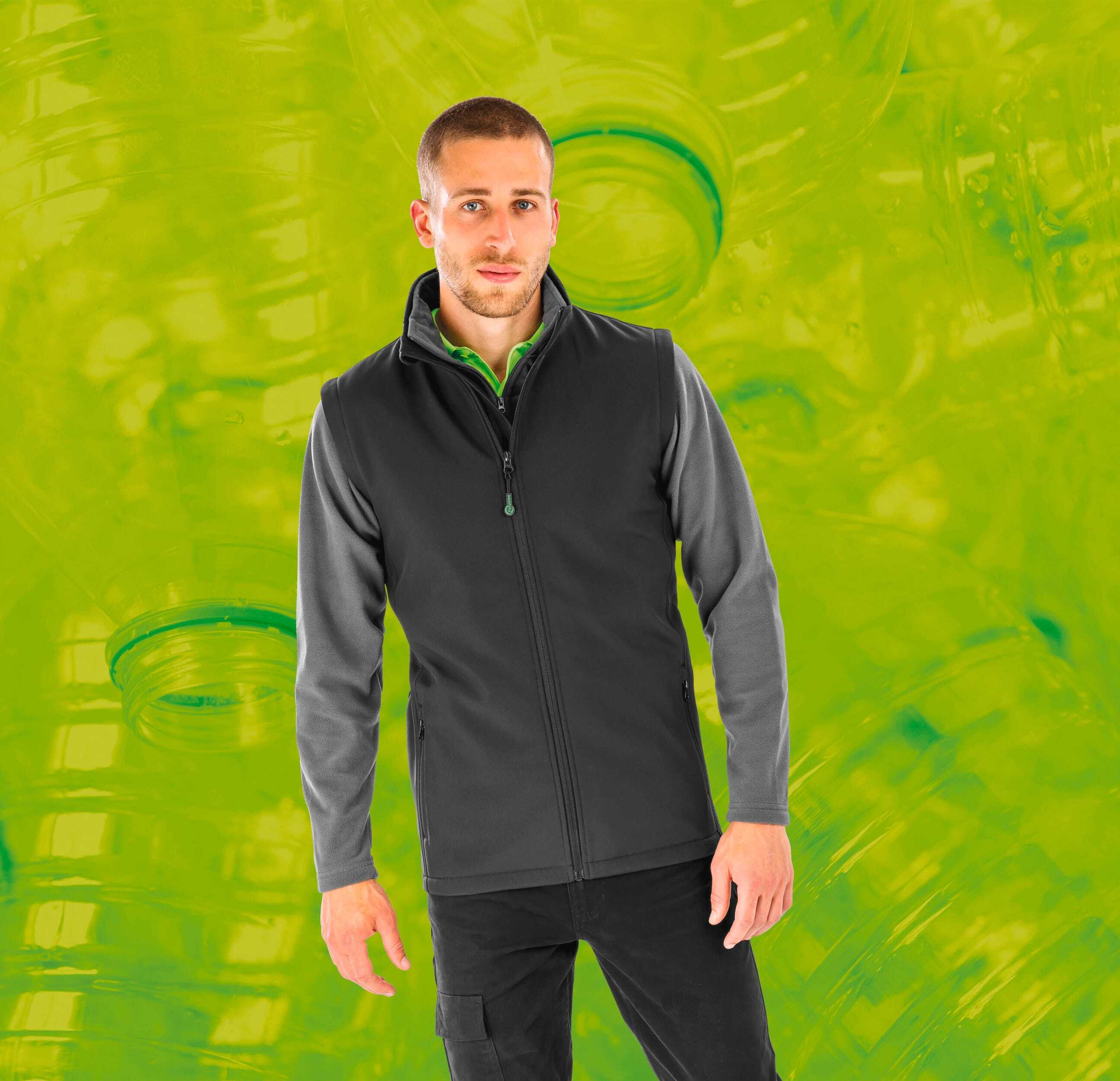 Softshells personnalisable RESULT Bodywarmer softshell homme recyclé