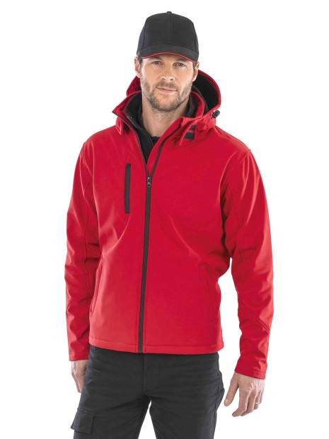 Softshells à personnaliser RESULT Veste Softshell Capuche Homme TX Performance 