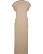 Jurken BUILD YOUR BRAND Ladies Long Extended Shoulder Dress voor bedrukking &amp; borduring