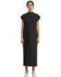 Jurken BUILD YOUR BRAND Ladies Long Extended Shoulder Dress voor bedrukking &amp; borduring