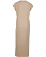 Jurken BUILD YOUR BRAND Ladies Long Extended Shoulder Dress voor bedrukking &amp; borduring