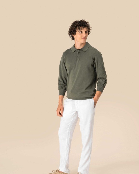 Pantalons personnalisable SPASSO Pantalon délavé en lin homme