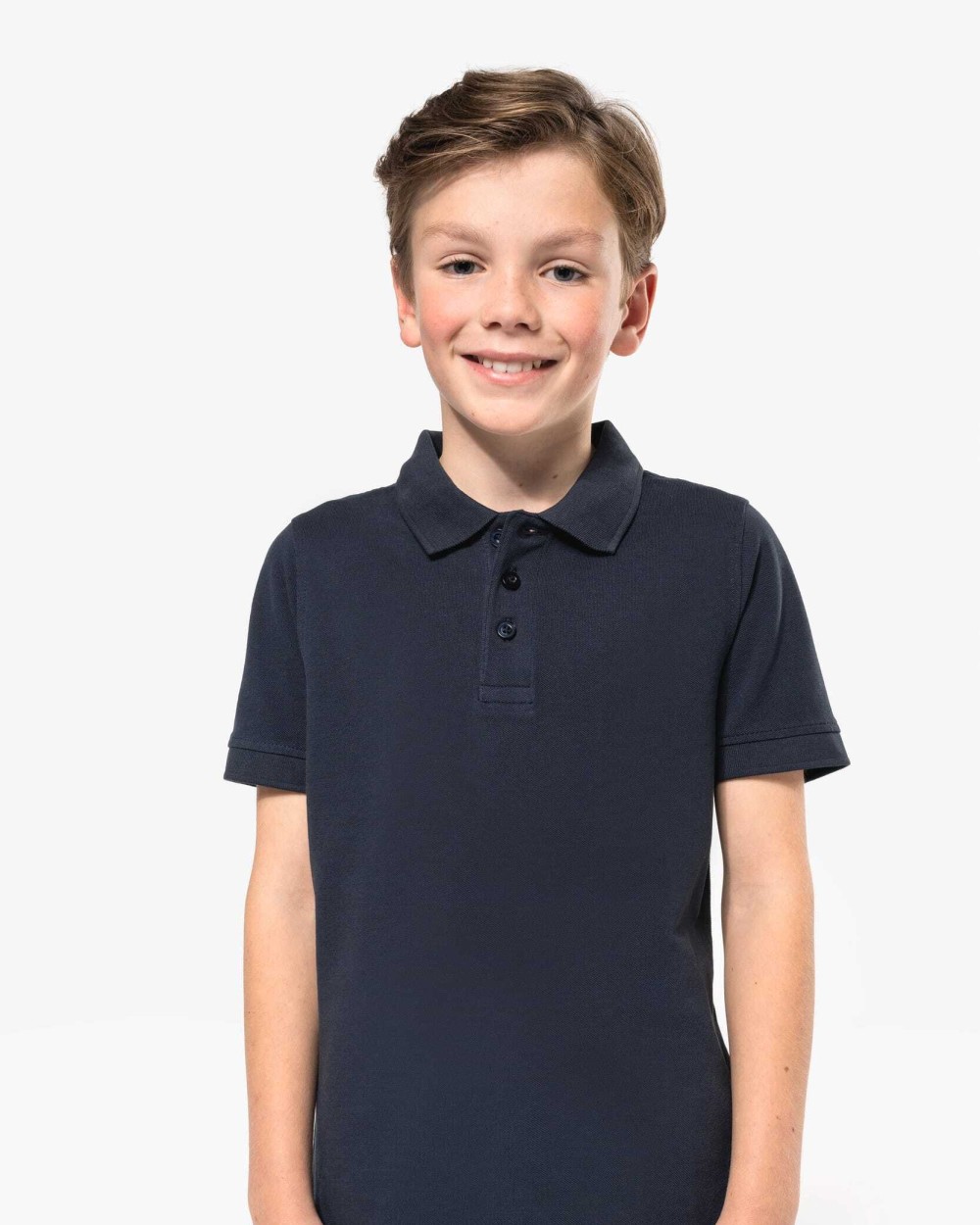 KARIBAN Kinder Kurzarm Poloshirt aus Baumwollpiqué Poloshirts personalisierbar