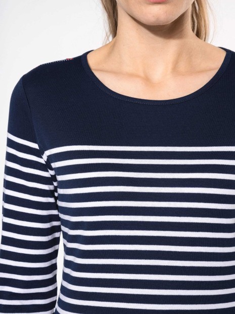 T-Shirts à personnaliser KARIBAN Marinière manches longues femme 