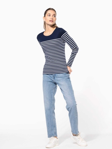 T-Shirts à personnaliser KARIBAN Marinière manches longues femme 