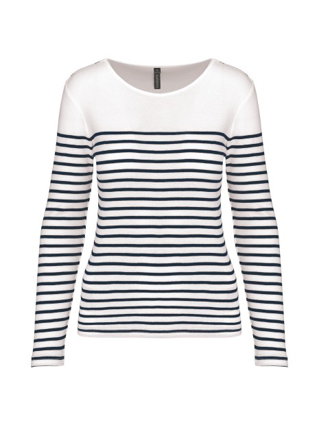 KARIBAN Marinière manches longues femme /api/colors/ca65086d-7892-42a6-b871-d99cb94664fc personnalisable