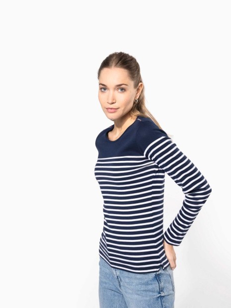 T-Shirts à personnaliser KARIBAN Marinière manches longues femme 