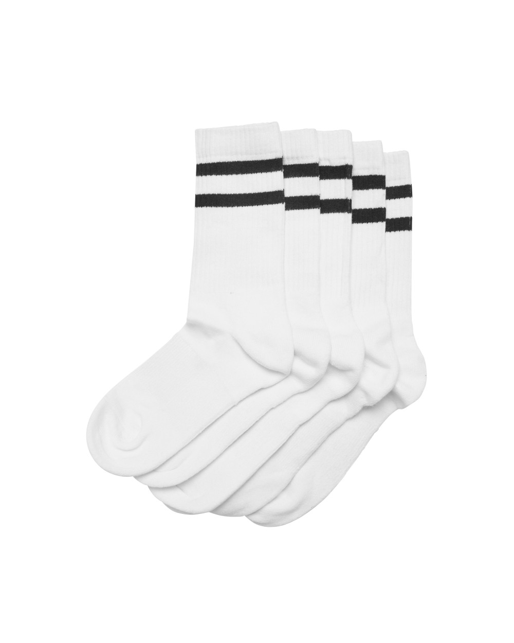 Accessoires personnalisable BUILD YOUR BRAND DOUBLE STRIPE SOCKS 5-PACK