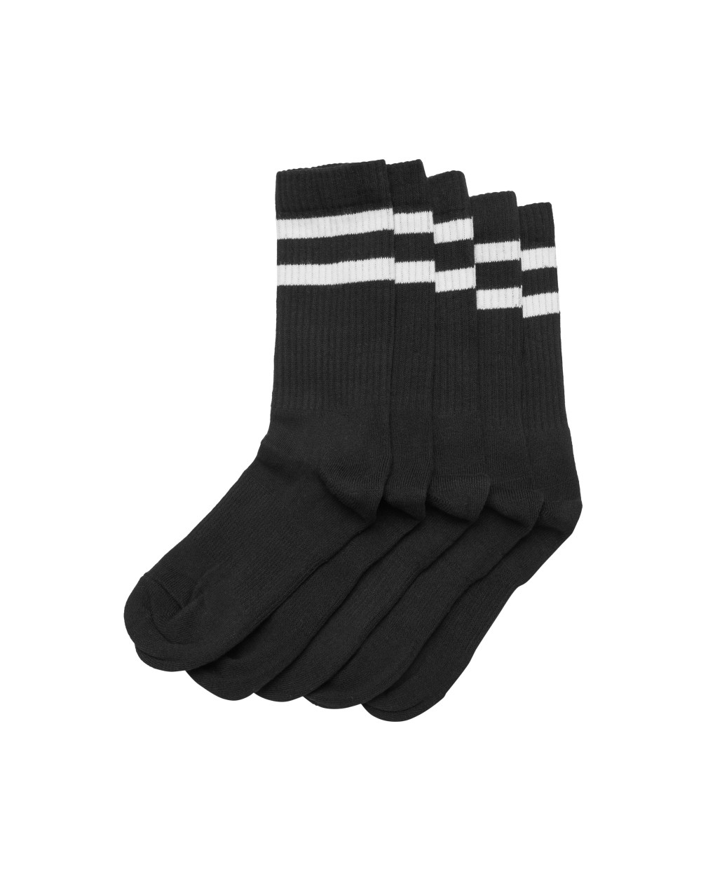 Accessoires personnalisable BUILD YOUR BRAND DOUBLE STRIPE SOCKS 5-PACK