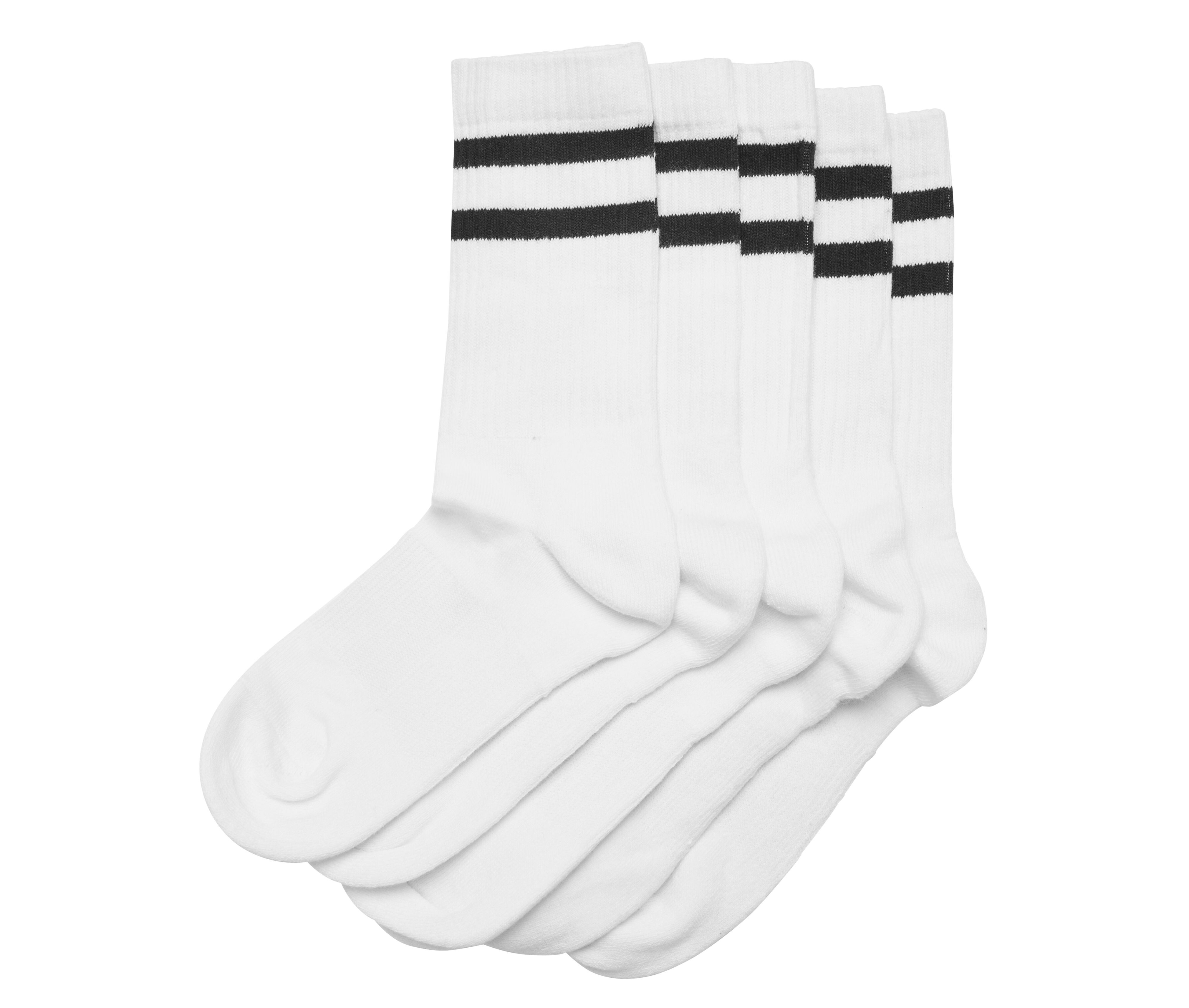 Accessoires personnalisable BUILD YOUR BRAND DOUBLE STRIPE SOCKS 5-PACK