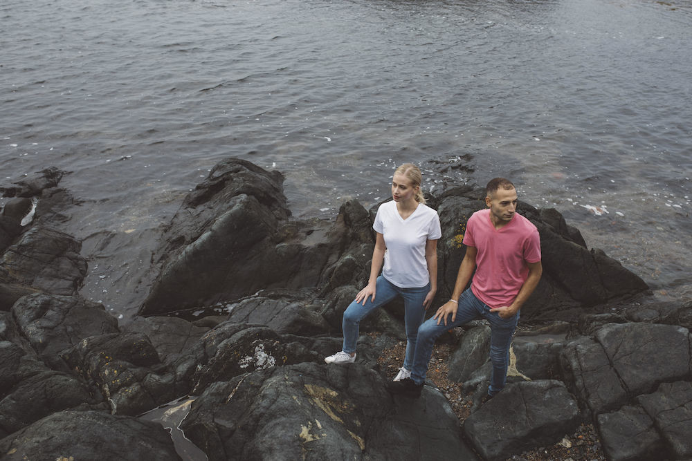 T-shirts COTTOVER T-SHIRT V-NECK MAN - GOTS GECERTIFICEERD voor bedrukking &amp; borduring