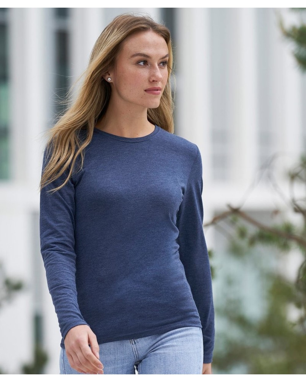 T-shirts AWDIS Longsleeve Women´s Tri-Blend T voor bedrukking &amp; borduring