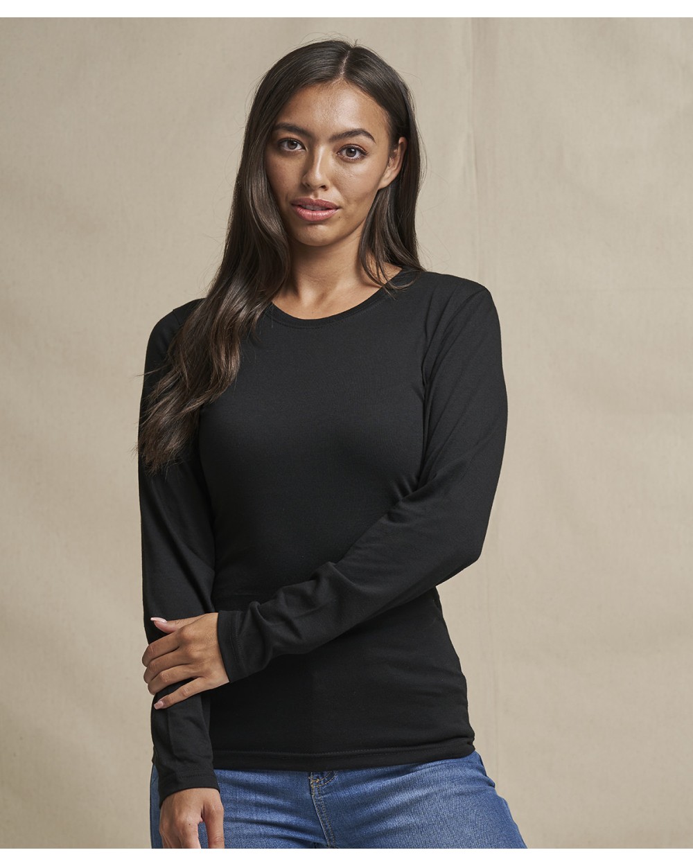 AWDIS Longsleeve Girlie Tri-Blend T T-Shirts personalisierbar