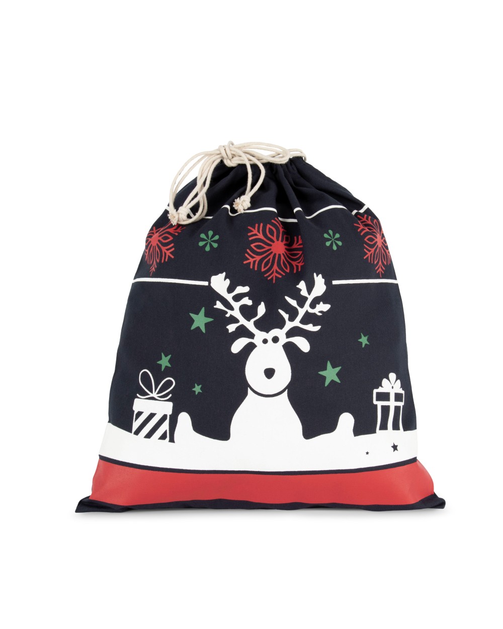 Tassen & Zakken KIMOOD Tas met koord en kerstmotieven voor bedrukking &amp; borduring