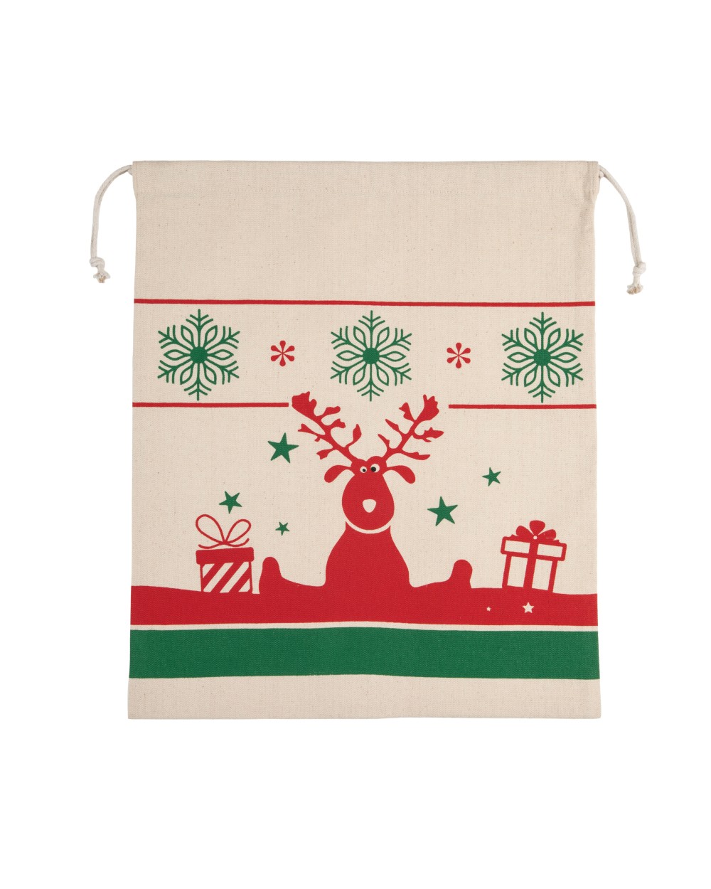 Tassen & Zakken KIMOOD Tas met koord en kerstmotieven voor bedrukking &amp; borduring