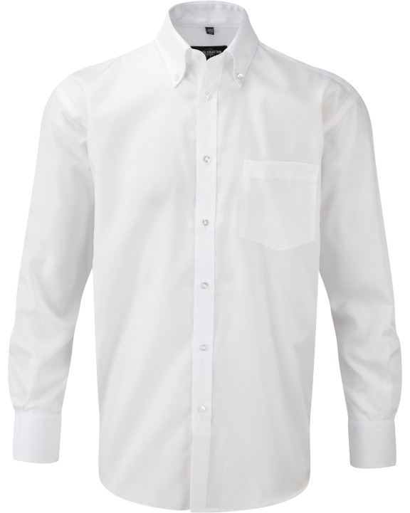 RUSSELL Men's Long Sleeve Ultimate Non-Iron Shirt Hemden personalisierbar