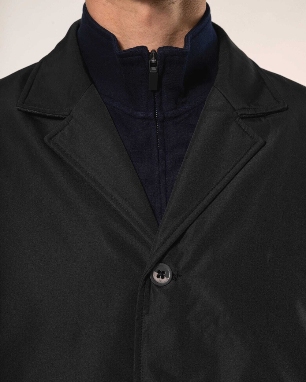 Jassen KARIBAN Gestructureerde trenchcoat voor heren voor bedrukking &amp; borduring