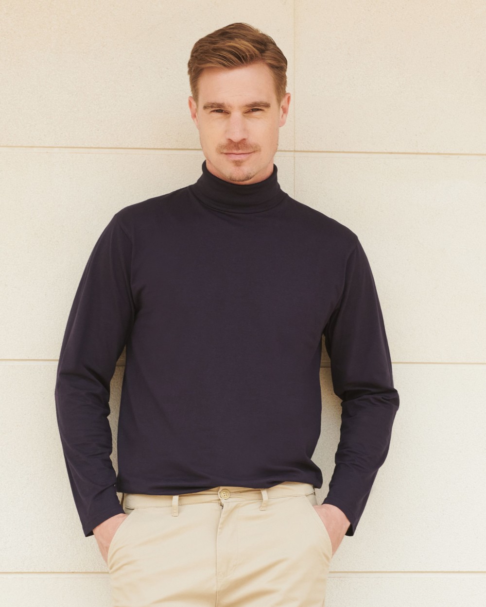 T-shirts HENBURY LONG SLEEVED ROLL NECK TOP voor bedrukking &amp; borduring