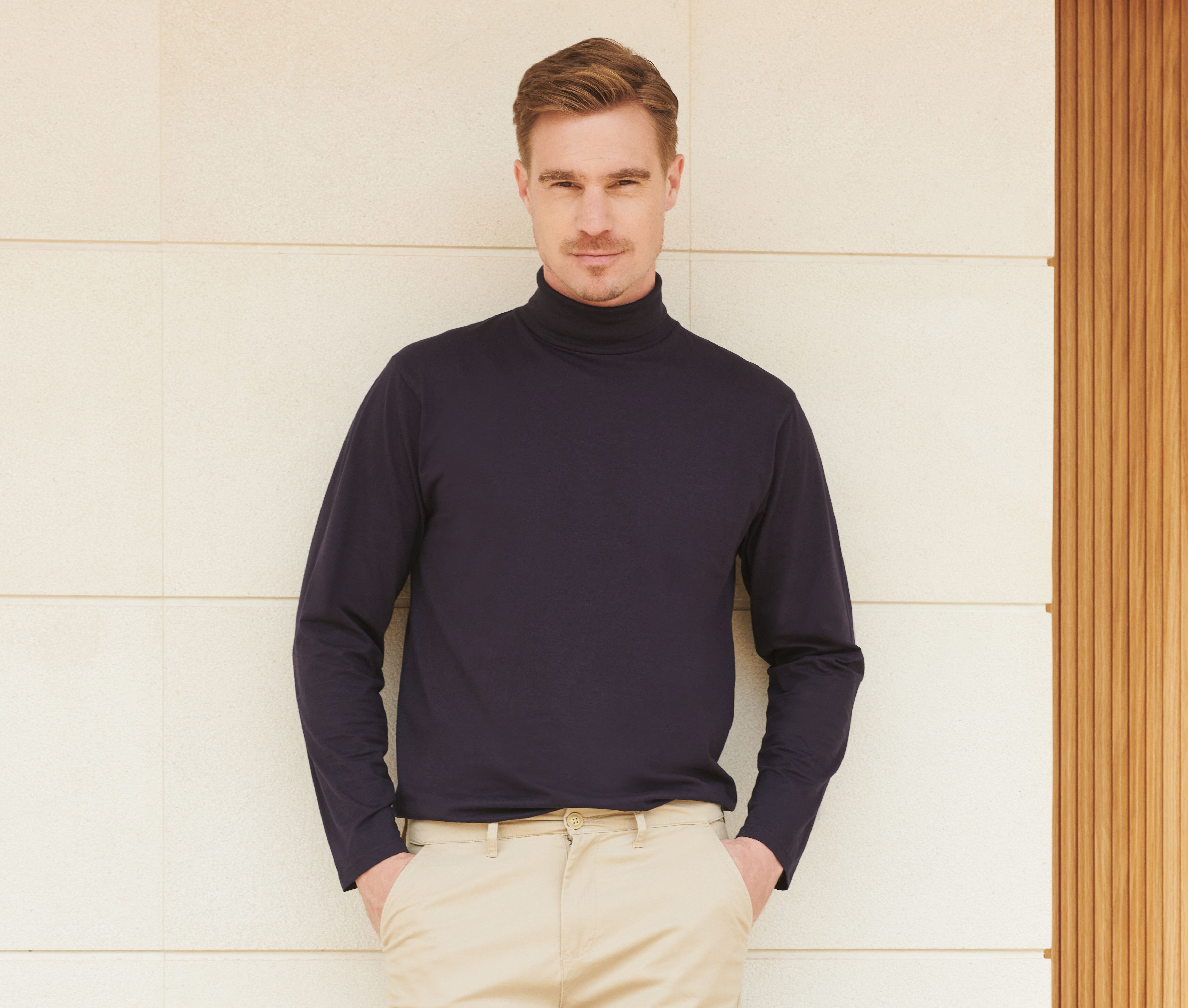 HENBURY LONG SLEEVED ROLL NECK TOP T-Shirts personalisierbar