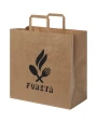 4DO Kraftpapiertasche 80-90 g/m² mit flachen Griffen – 34 × 20 × 35 cm Taschen personalisierbar