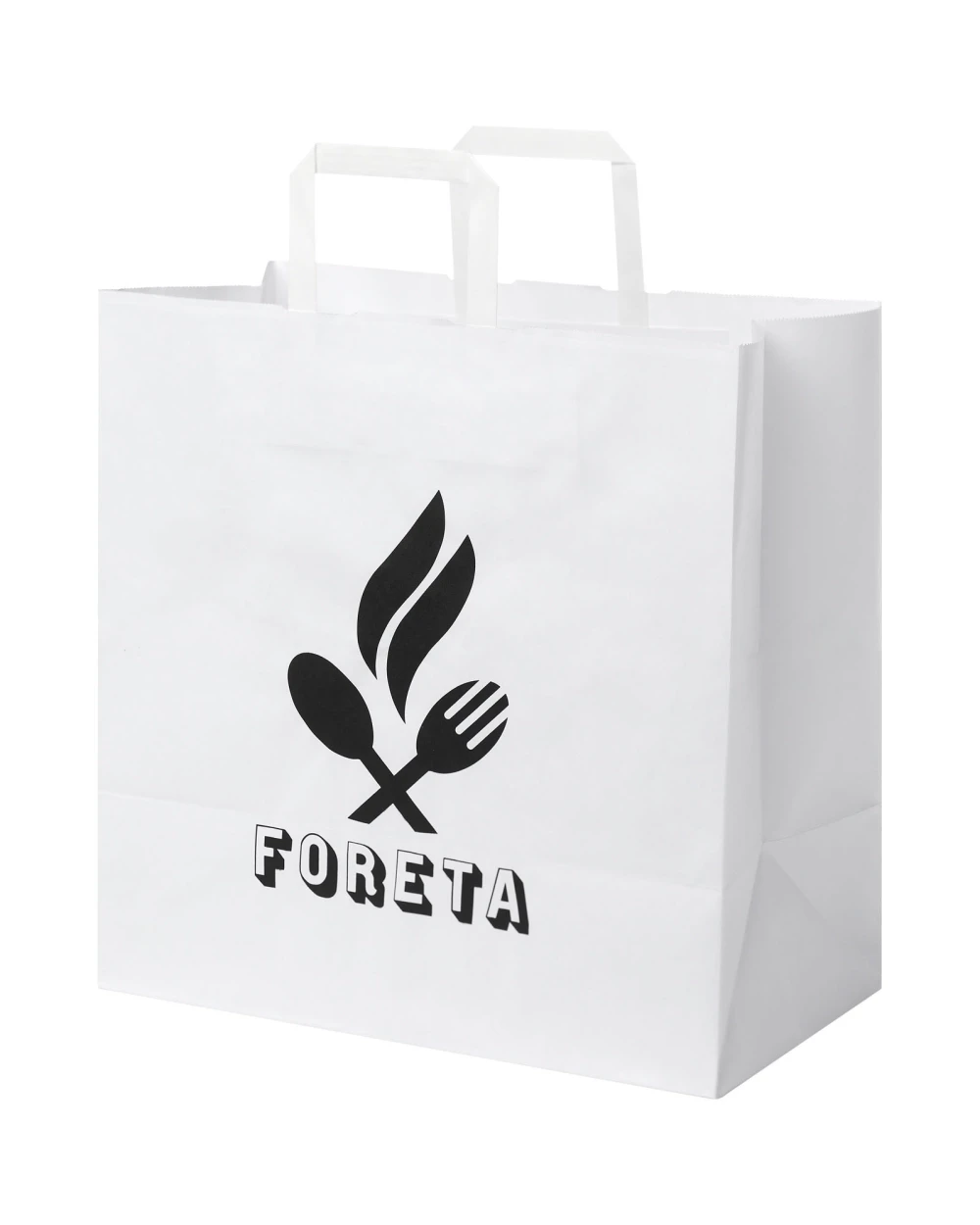 Tassen & Zakken 4DO Papieren tas 80-90 g/m2 gemaakt van kraftpapier met platte handgrepen - 34 x 20 x 35 cm voor bedrukking &amp; borduring