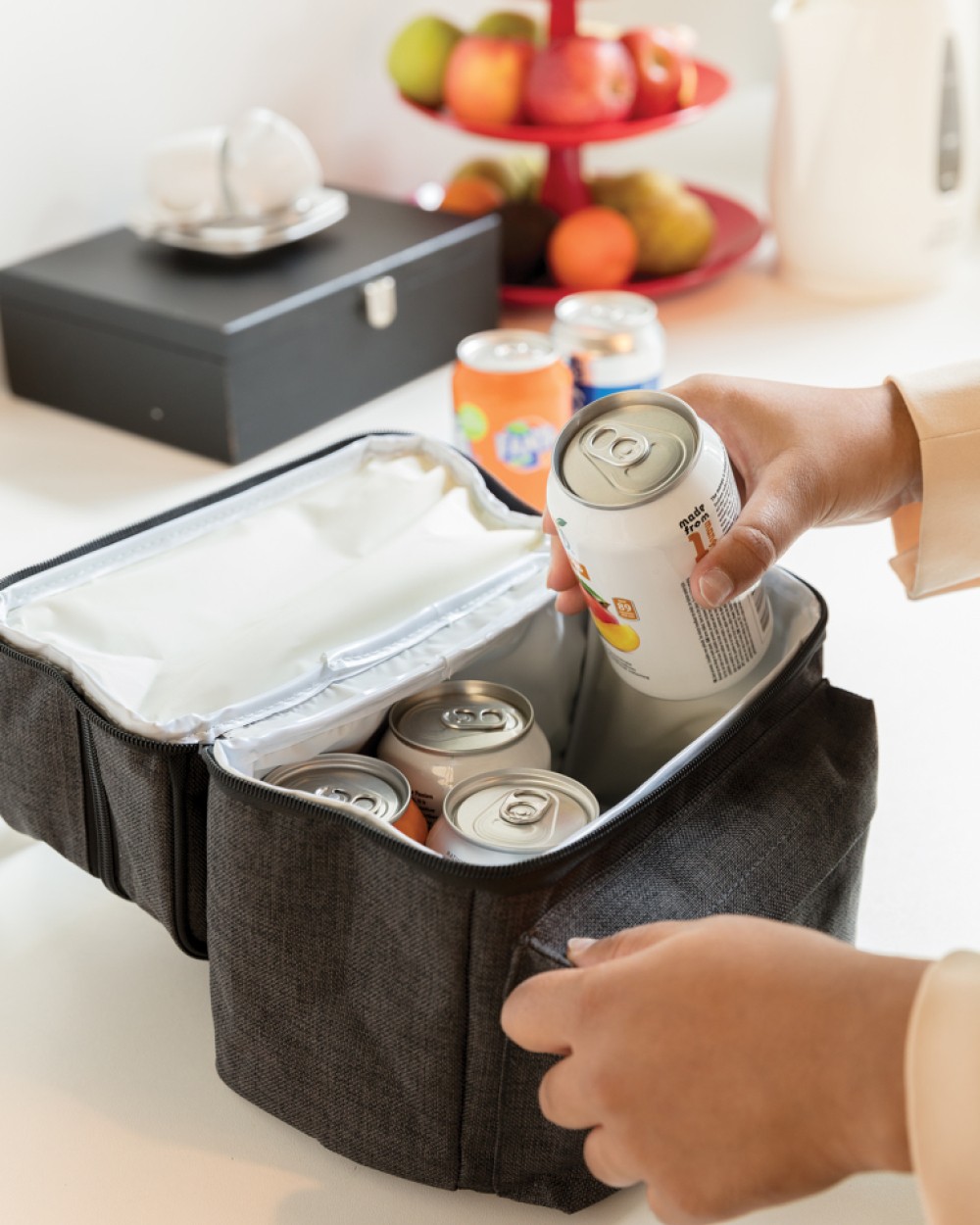 Tassen & Zakken 4DO Koeltas met 2 aparte koel compartimenten voor bedrukking &amp; borduring