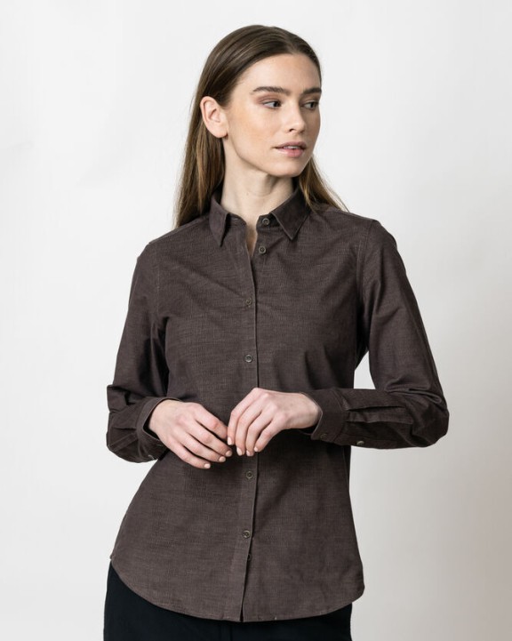 Hemden J. HARVEST & FROST Indigo Bow 134 Cord Shirt Contemporary Fit W voor bedrukking &amp; borduring