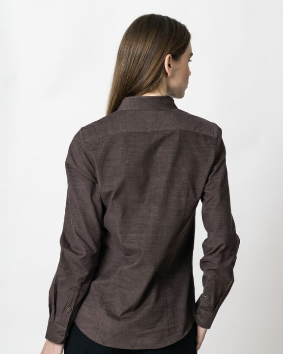 Hemden J. HARVEST & FROST Indigo Bow 134 Cord Shirt Contemporary Fit W voor bedrukking &amp; borduring