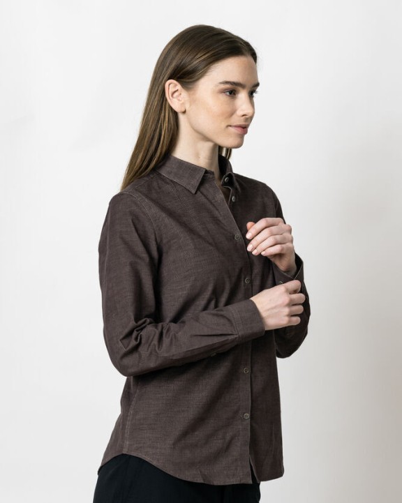 Hemden J. HARVEST & FROST Indigo Bow 134 Cord Shirt Contemporary Fit W voor bedrukking &amp; borduring