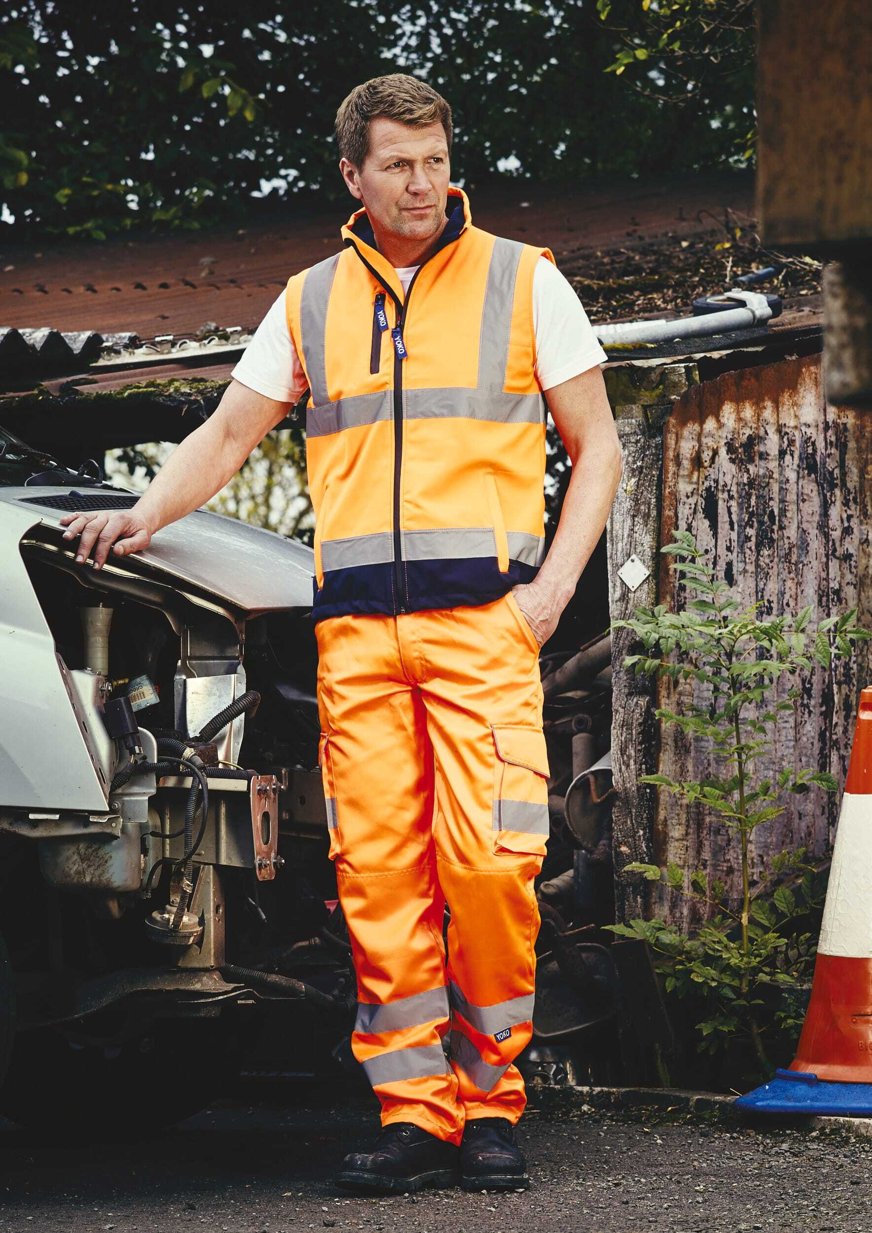 Broeken YOKO Hi-Vis cargo broek voor bedrukking &amp; borduring