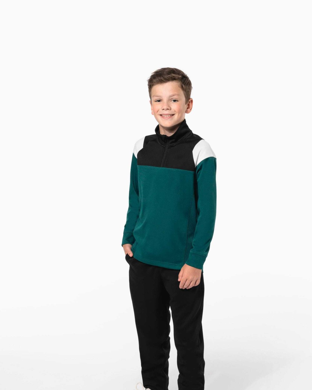 PROACT Kinder Trainings-Sweatshirt mit 1/4 Reißverschluss Sweatshirts personalisierbar